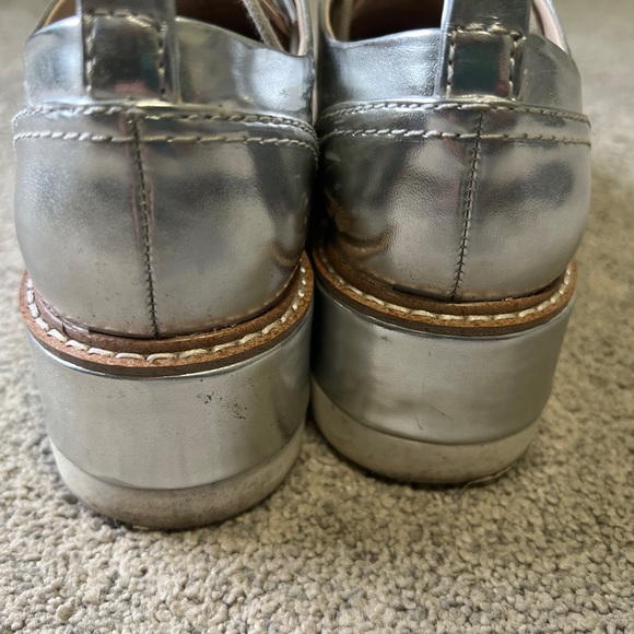 Zara Silver Platform Loafers Size 38 - Picture 5 of 6